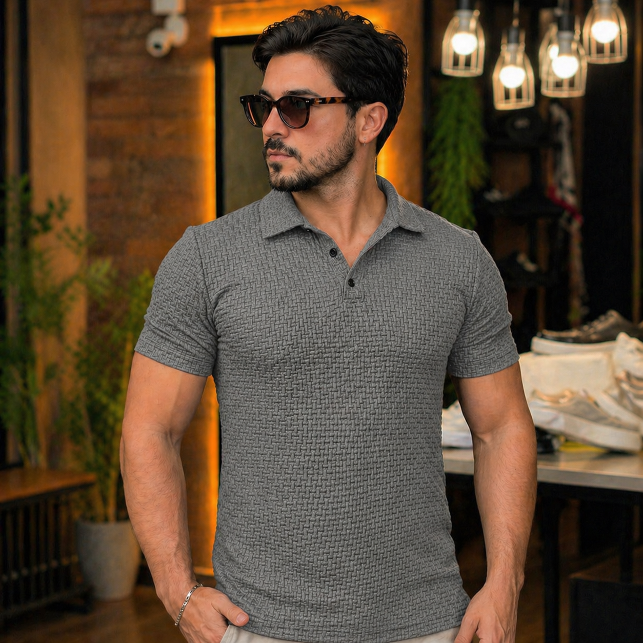 Polo cinza